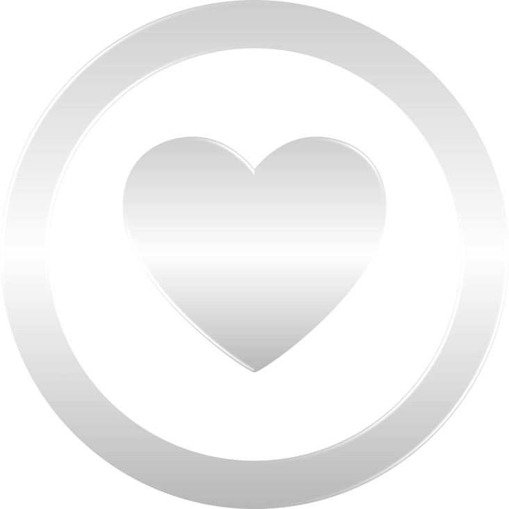 Silver Heart Icon