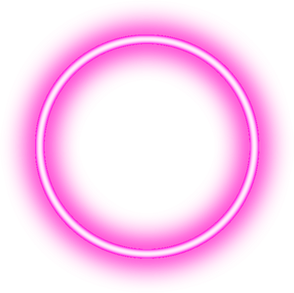 Pink neon circle