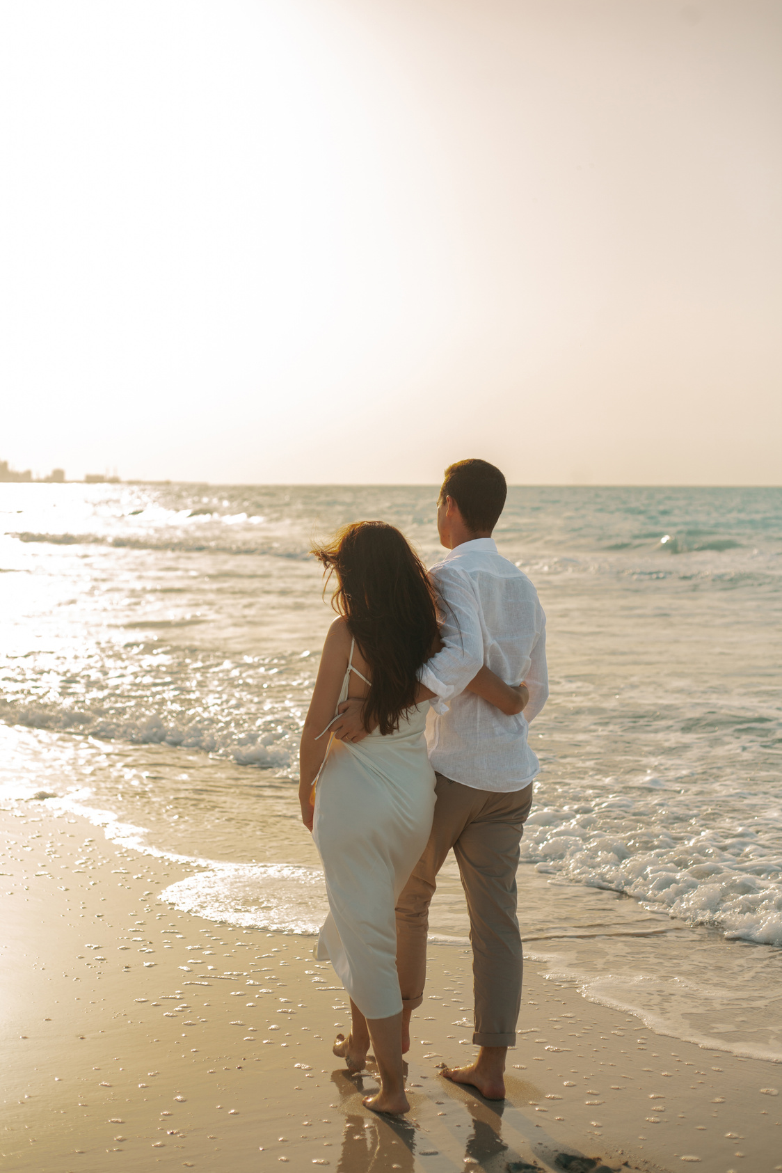 Couple Kissing on Beach