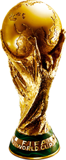 Fifa Cup concept. Golden trophy in the form of the globe. 2022 Qatar