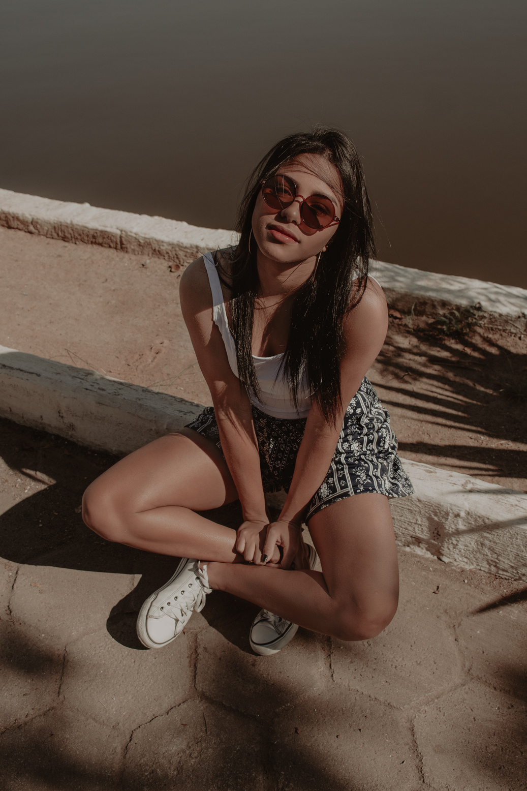 Girl Sitting On Floor