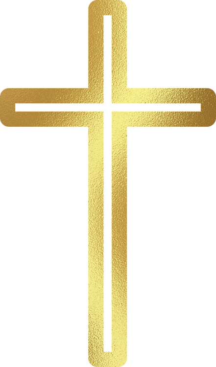 Gold Easter Cross Illustration